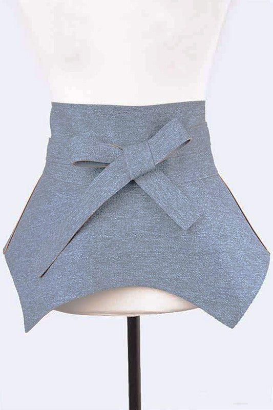 Denim Skirt Wrap Around Tie Belt