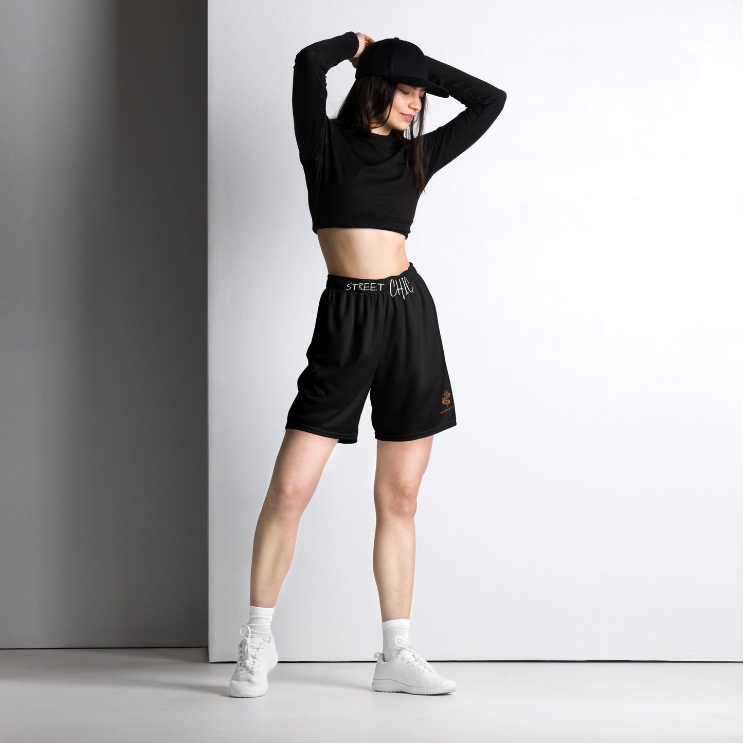 BLACK STREET CHIC Unisex mesh shorts