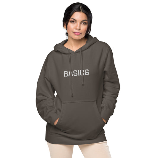 BASICS Unisex pigment-dyed hoodie