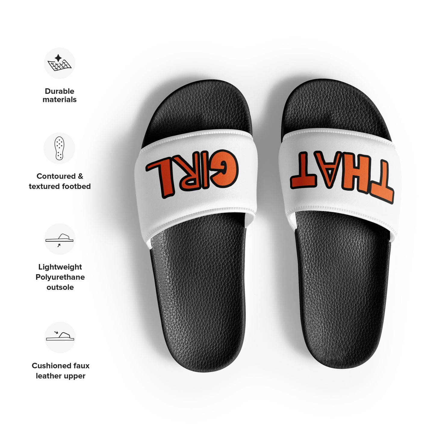 THAT GIRL ORANGE Women's slides