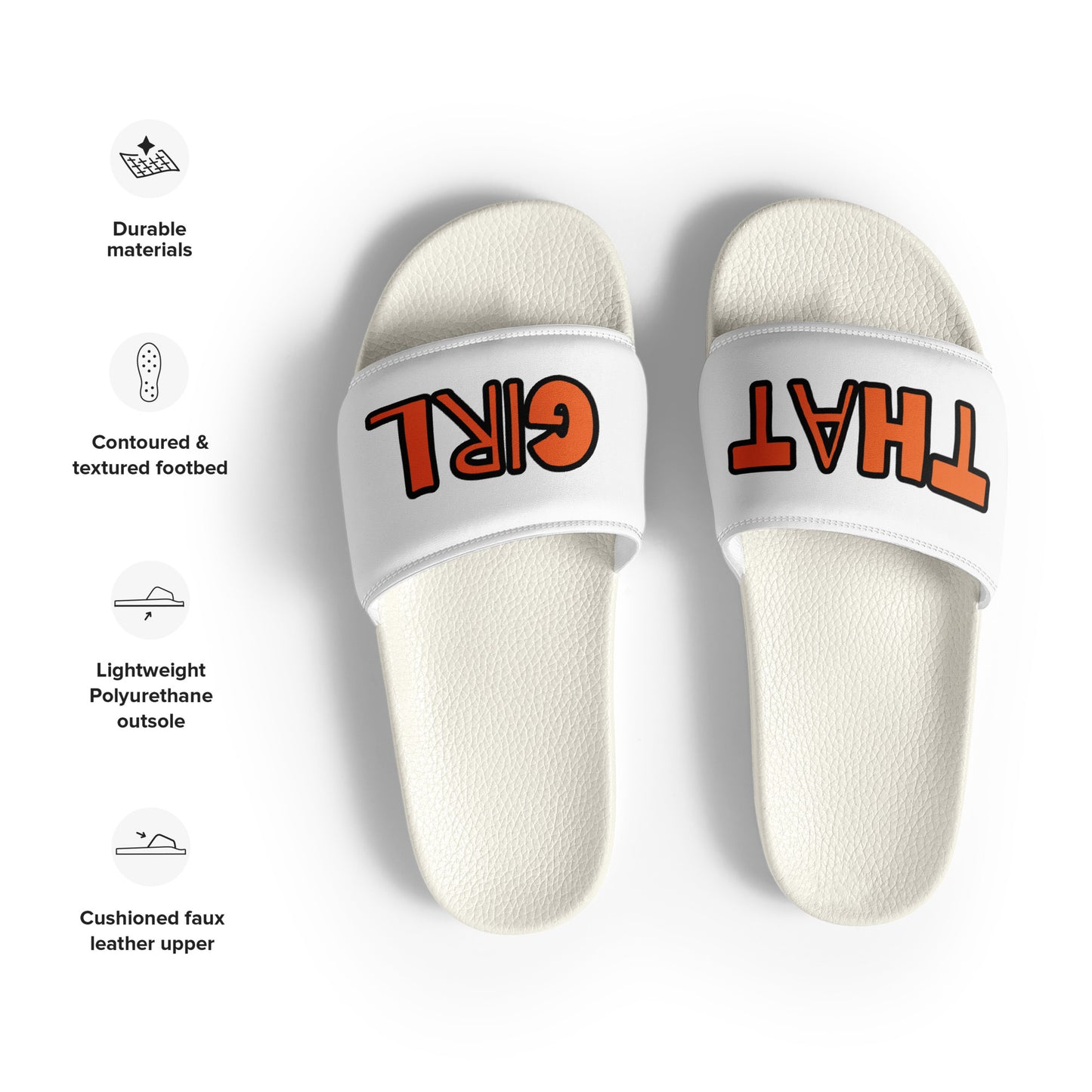 THAT GIRL ORANGE Women's slides